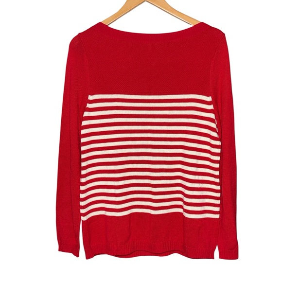 TALBOTS nautical sailor knit sweater LARGE - Picture 8 of 8